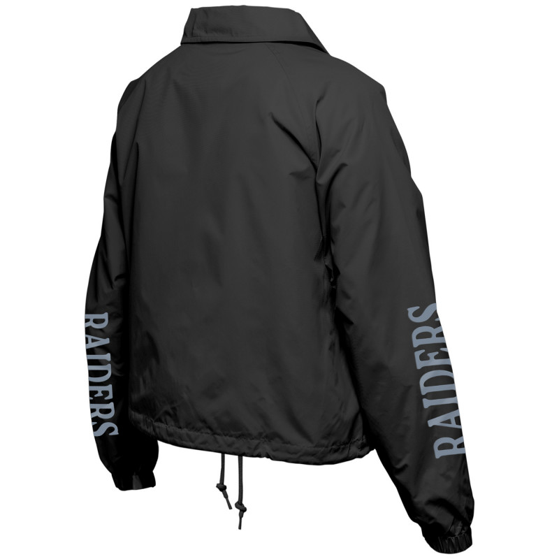 NEW ERA WOMENS LAS VEGAS RAIDERS GAMEDAY CROPPED SNAP JACKET