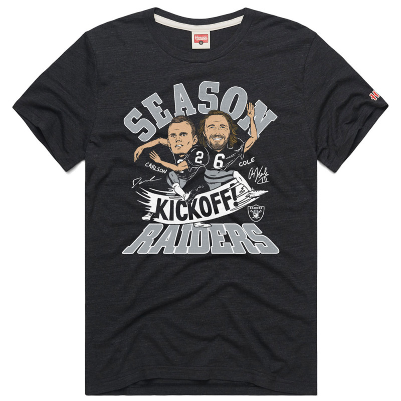 HOMAGE RAIDERS CARLSON AND COLE SEASON KICK OFF TEE