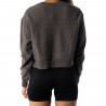 WOMENS RAIDERS RIBBED CROP CREWNECK SWEATSHIRT