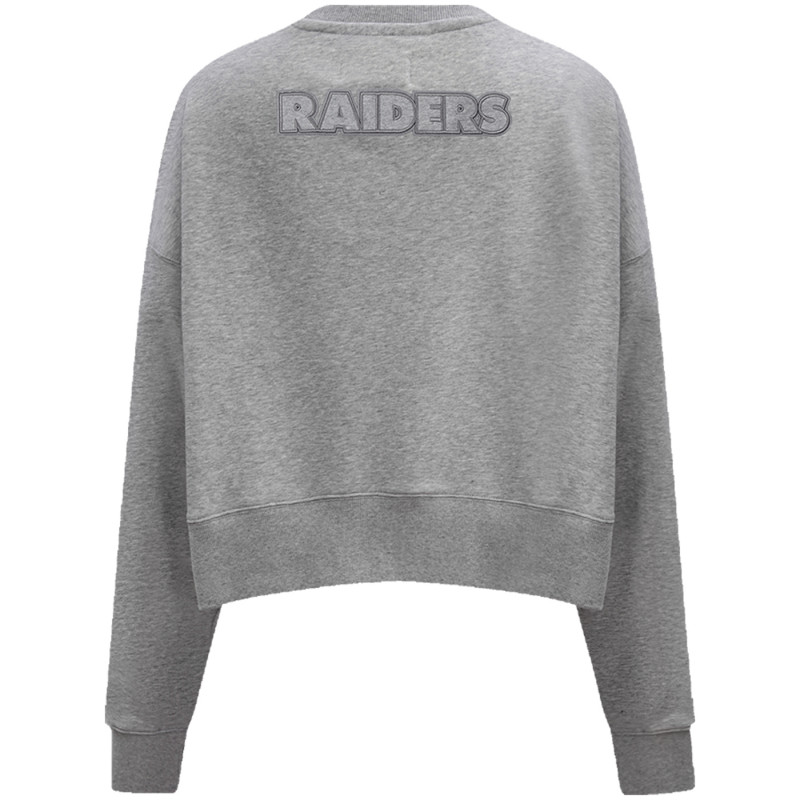 PRO STANDARD RAIDERS WOMENS NEUTRAL FLEECE CREWNECK SWEATSHIRT