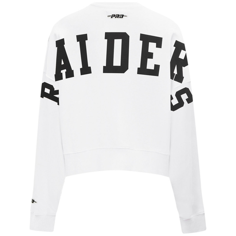 PRO STANDARD RAIDERS WOMENS WINGSPAN 2.0 FLEECE CREWNECK SWEATSHIRT