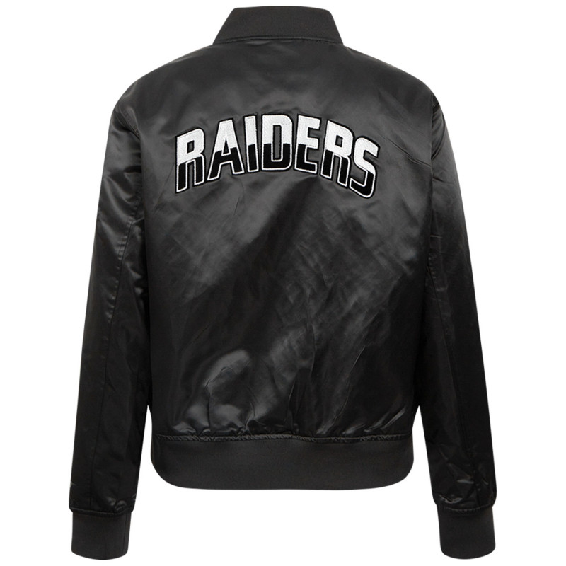PRO STANDARD RAIDERS SILVER & BLACK SATIN JACKET