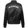 PRO STANDARD RAIDERS SILVER & BLACK SATIN JACKET