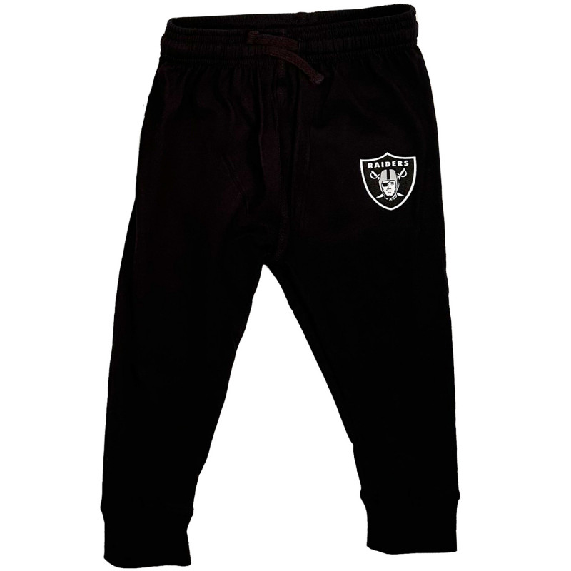 TODDLER RAIDERS JUST WIN BABY HOODED HENLEY RAGLAN SHIRT AND PANTS SET