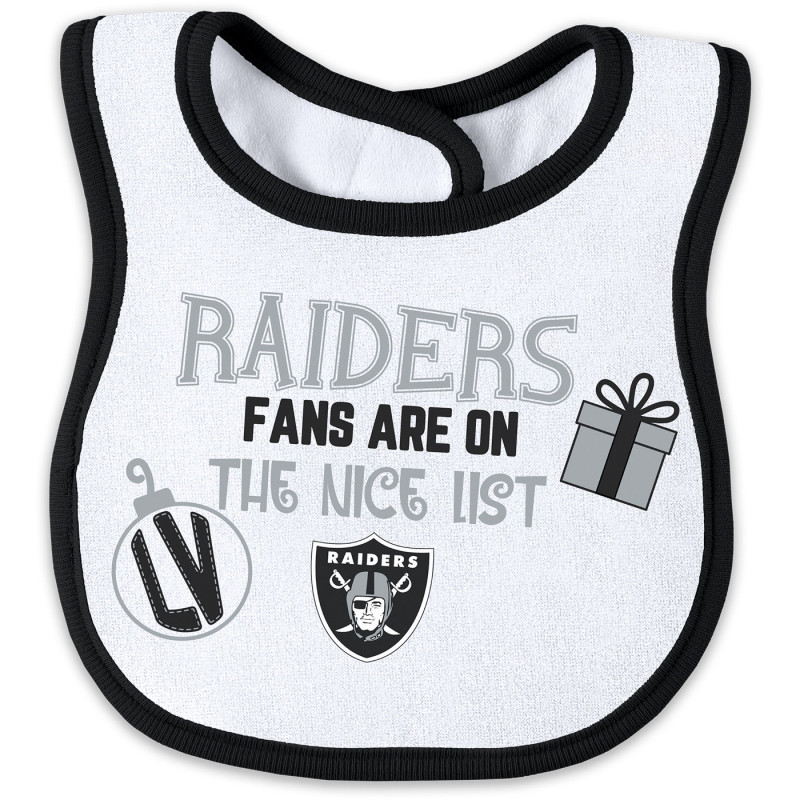 WEAR BY ERIN ANDREWS RAIDERS TWO PIECE CHRISTMAS SLEEP AND PLAY WITH BIB