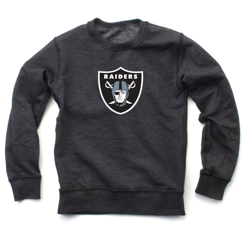 RAIDERS JUVENILE REVERSIBLE FLEECE CREWNECK SWEATSHIRT