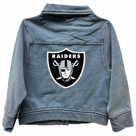 GIRLS TODDLER RAIDERS FRENCH TERRY DENIM JACKET