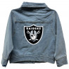 GIRLS TODDLER RAIDERS FRENCH TERRY DENIM JACKET