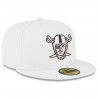 NEW ERA RAIDERS 59FIFTY PIRATE LOGO WHITE CAP