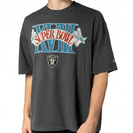 NEW ERA RAIDERS SUPER BOWL XVIII SHORT SLEEVE OVERSIZE TEE