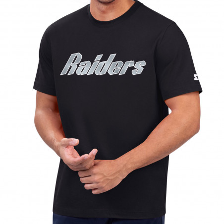 STARTER RAIDERS HERITAGE WORDMARK BLACK TEE