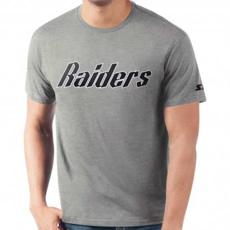 STARTER RAIDERS HERITAGE WORDMARK GRAY TEE