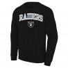 RAIDERS BIG & TALL DOUBLE TACKLE TWILL LOGO LONG SLEEVE CREWNECK SWEATSHIRT