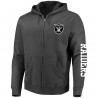 RAIDERS BIG & TALL LONG SLEEVE SLEEVE HIT FULL ZIP FLEECE HOODIE