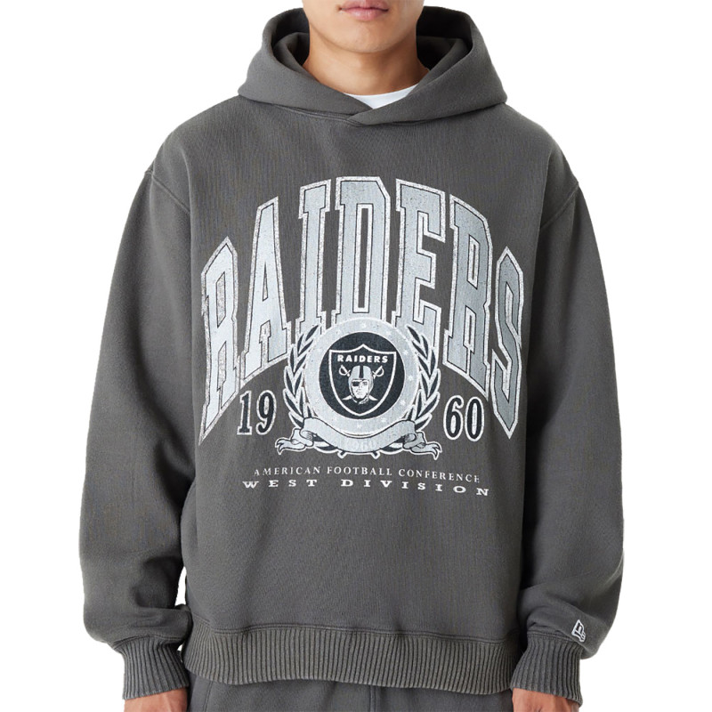 NEW ERA RAIDERS PIGMENT WASH PULLOVER HOODIE