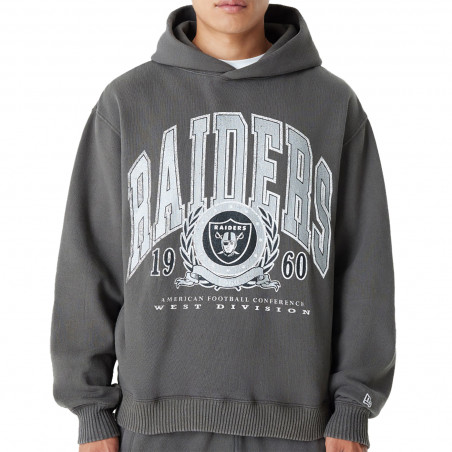 NEW ERA RAIDERS PIGMENT WASH PULLOVER HOODIE