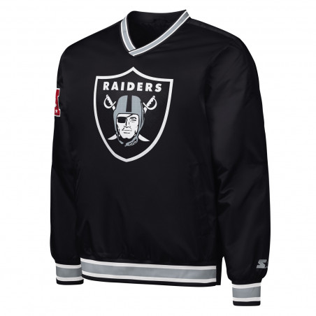 STARTER RAIDERS THE ENFORCER V-NECK WINDBREAKER JACKET