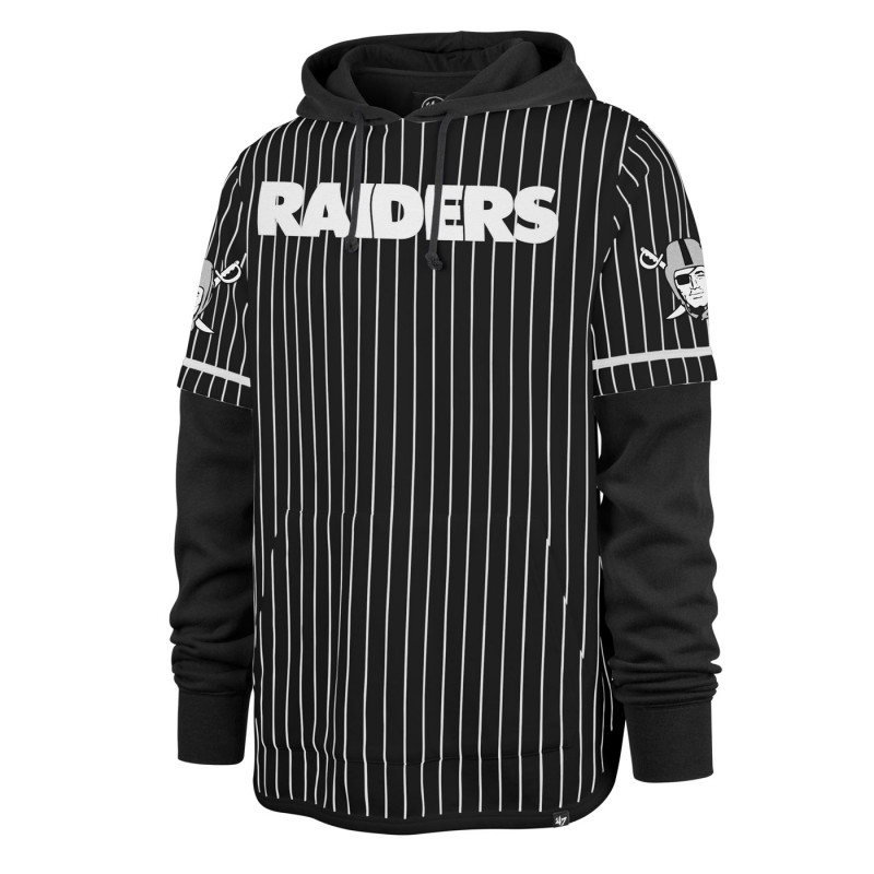 '47 RAIDERS PINSTRIPE DOUBLE HEADER SHORTSTOP 2.0 HOODIE
