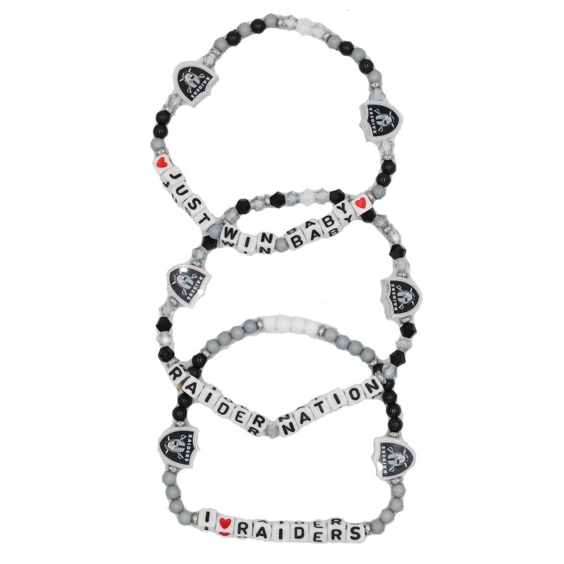 WOMENS RAIDERS 3 PACK FRIENDSHIP BRACELET
