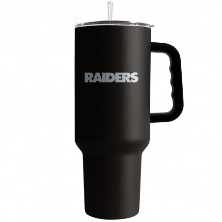 RAIDERS 40OZ POWDER COAT TRAVEL TUMBLER