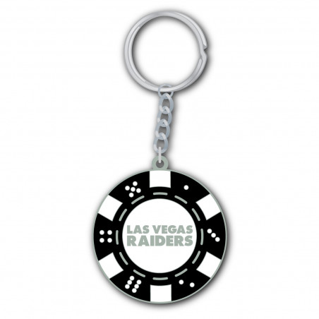 LAS VEGAS RAIDERS POKER CHIP KEYCHAIN
