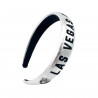 WOMENS LAS VEGAS RAIDERS THIN EMBROIDERED HEADBAND