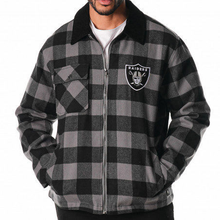 RAIDERS UNISEX FLANNEL JACKET