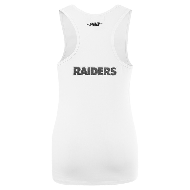 PRO STANDARD WOMENS GAMEDAY CLASSIC RELAXED FIT WHITE RACERBACK TANK