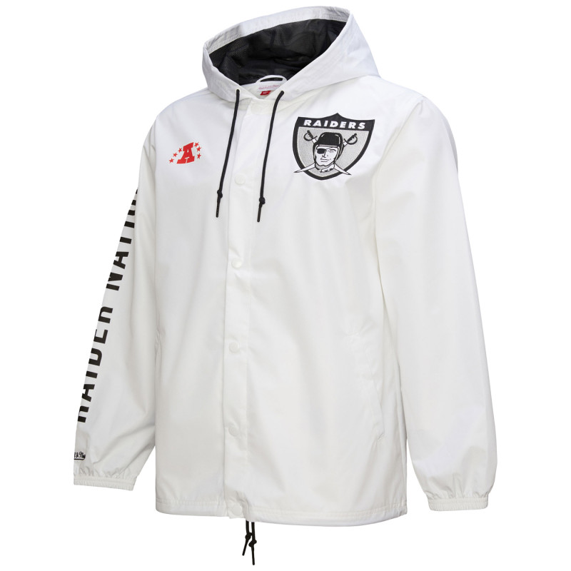 MITCHELL & NESS VINTAGE LOGO HOODED COACHES JACKET