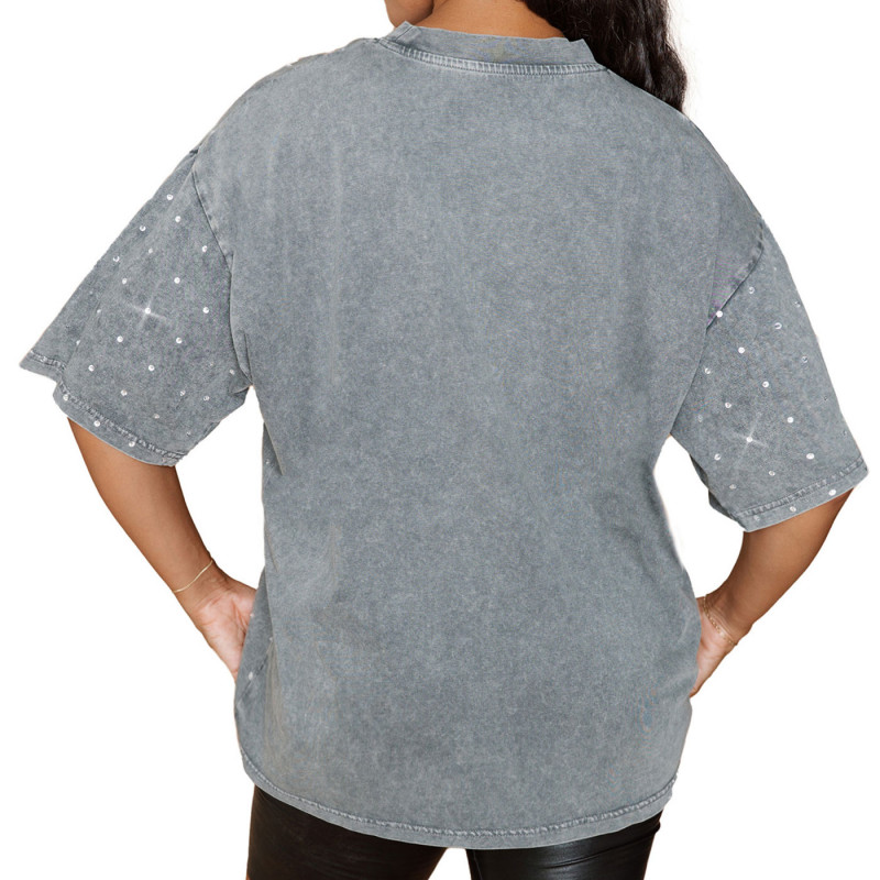 LAS VEGAS ON THE BALL RHINESTONE SHORT SLEEVE TOP