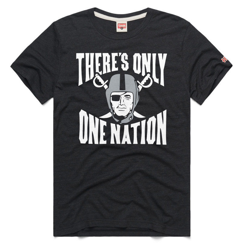 HOMAGE RAIDERS THERE'S ONLY ONE NATION BLACK TEE