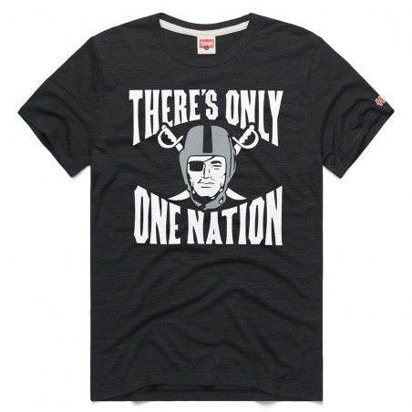 HOMAGE RAIDERS THERE'S ONLY ONE NATION BLACK TEE
