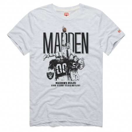 HOMAGE RAIDERS JOHN MADDEN RULES TEE
