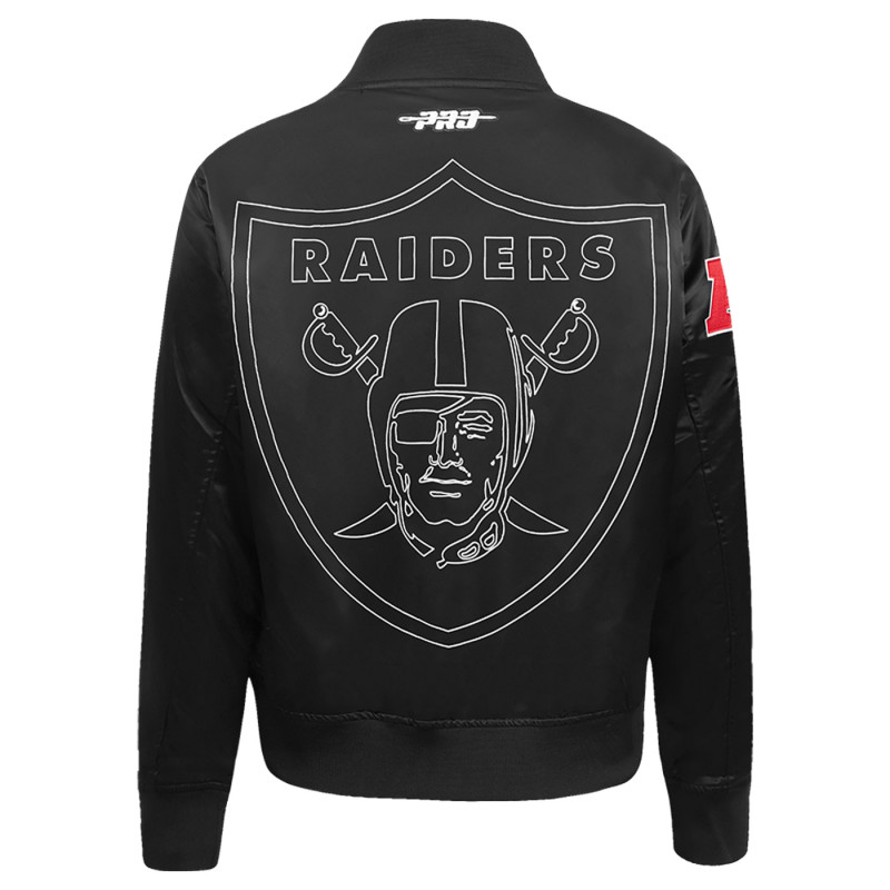 PRO STANDARD WOMENS RAIDERS SHEER INFLUENCE SATIN JACKET