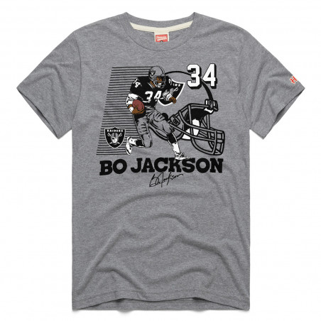 HOMAGE RAIDERS BO JACKSON BORN TO RUN ILLUSTRATION TEE