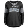 NEW ERA WOMENS LONG SLEEVE LACEUP TEE WITH SLEEVE INSERTS