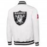 STARTER RAIDERS WHITE SHIELD SATIN JACKET