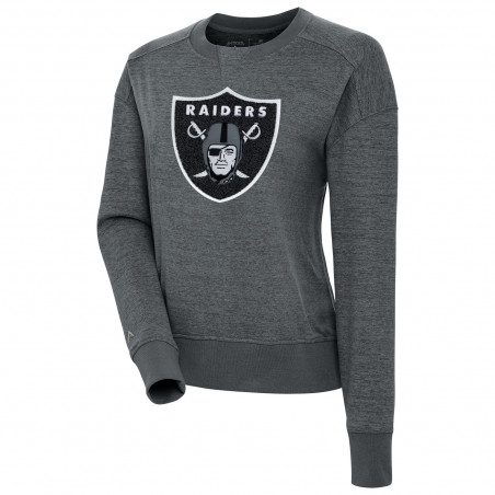 ANTIGUA WOMENS RAIDERS FORWARD FLEECE CREWNECK SWEATSHIRT