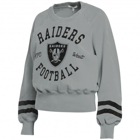 WEAR BY ERIN ANDREWS WOMENS RAIDERS VINTAGE WASHED CREWNECK SWEATSHIRT