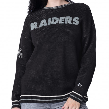 STARTER RAIDERS ON THE BALL INTARSIA SWEATER
