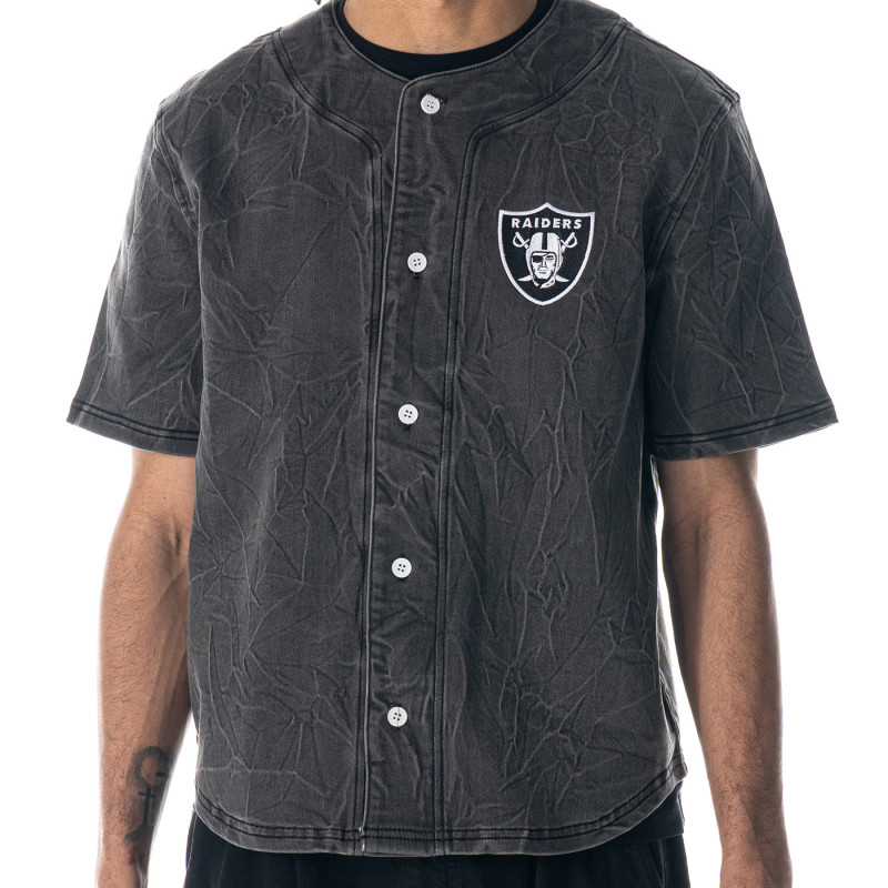 UNISEX RAIDERS BUTTON UP SHIRT