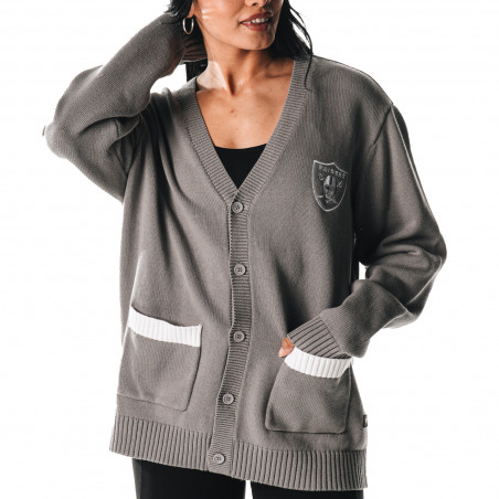 UNISEX LAS VEGAS RAIDERS GRAY JACQUARD SWEATER