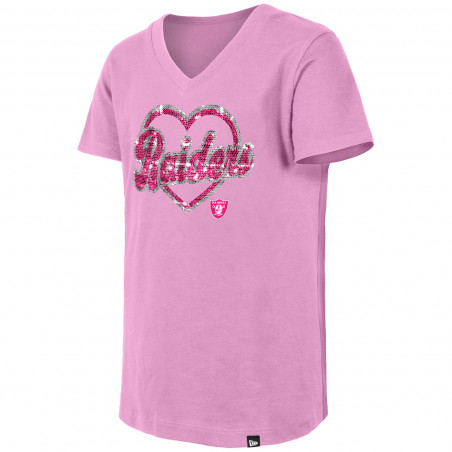 NEW ERA GIRLS VNECK SEQUIN TEE