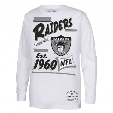 MITCHELL & NESS RAIDERS YOUTH PUFF PRINT LONG SLEEVE TEE