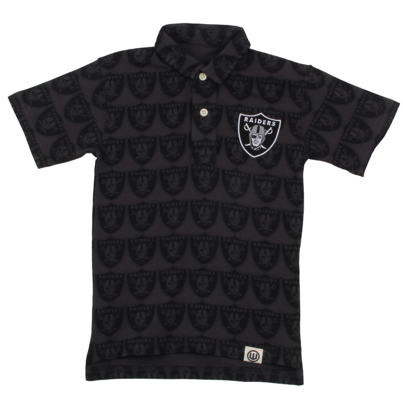 TODDLER RAIDERS ALL OVER SHIELD POLO