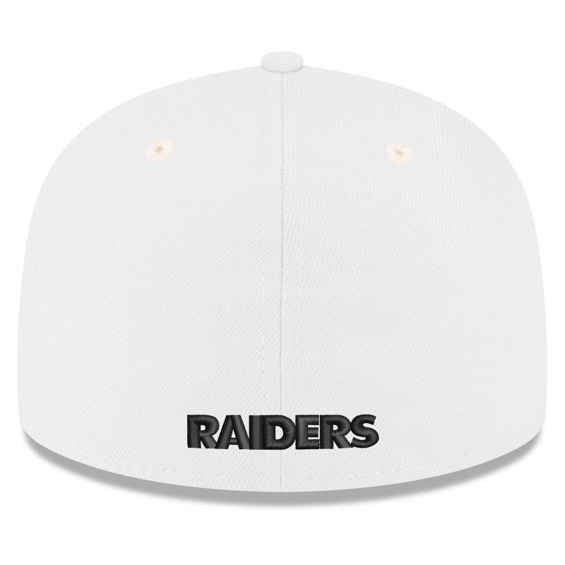 NEW ERA RAIDERS 59FIFTY PIRATE LOGO WHITE CAP