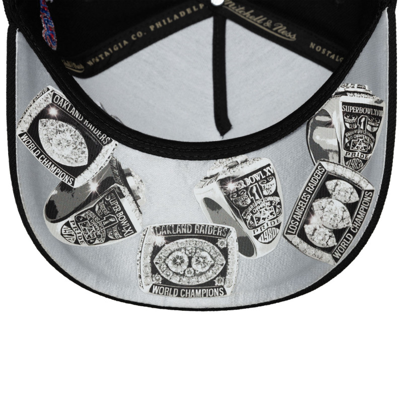 MITCHELL & NESS RAIDERS 3X CHAMPS SUPER BOWL RINGS SNAPBACK