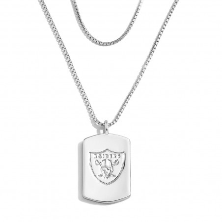 RAIDERS DOUBLE TAG RAIDER NATION NECKLACE