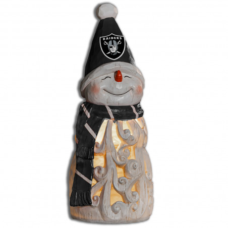 RAIDERS 8 INCH SNOWMAN LED STATUE