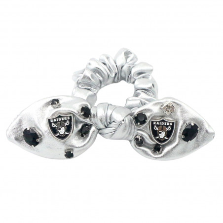 WOMENS RAIDERS SILVER SCRUNCHIE